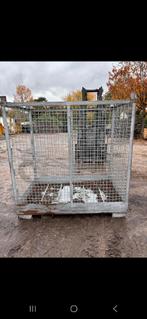 Gaascontainer, draadcontainer, stapelbaar, gegalvaniseerd, Doe-het-zelf en Verbouw, Kratten en Dozen, Ophalen, Gebruikt, 100 cm of meer