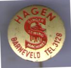 HAGEN Barneveld naaimachines koper speldje ( W_365 ), Verzenden, Zo goed als nieuw, Speldje of Pin