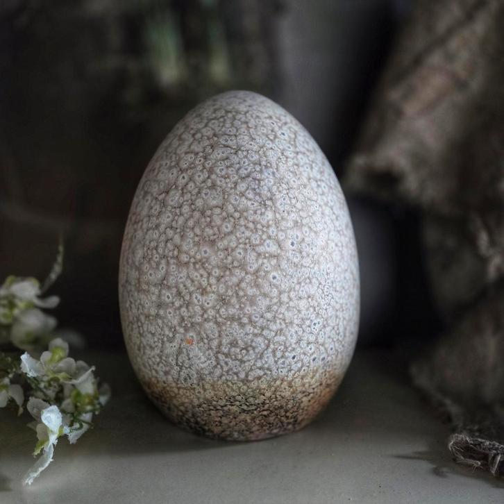 Groot Decoratief Aardewerk Ei - 22cm, Huis en Inrichting, Woonaccessoires | Boeddhabeelden, Nieuw, Ophalen of Verzenden