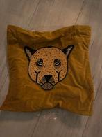 Á la sierkussen sloop - okergeel tijger, Huis en Inrichting, Woonaccessoires | Kussens, Ophalen, Nieuw, Geel, Vierkant