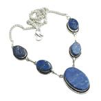 Lapis Lazuli edelsteen ketting, Sieraden, Tassen en Uiterlijk, Kettingen, Nieuw, Met edelsteen, Zilver, Verzenden
