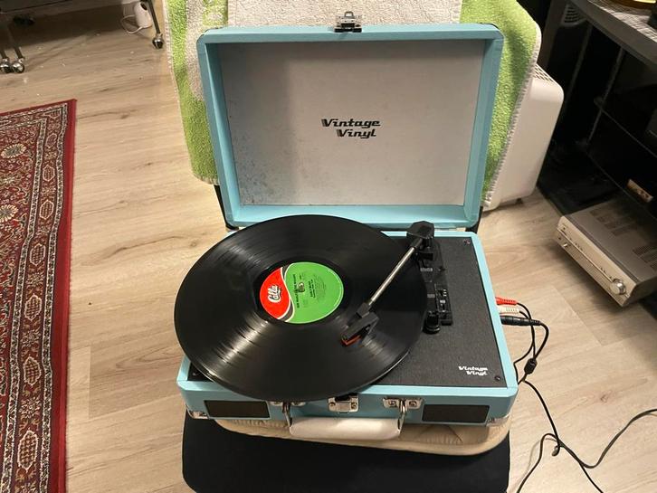 Vintage Vinyl Platenspeler - Draagbaar, Audio, Tv en Foto, Platenspelers, Gebruikt, Platenspeler, Overige merken, Ophalen of Verzenden