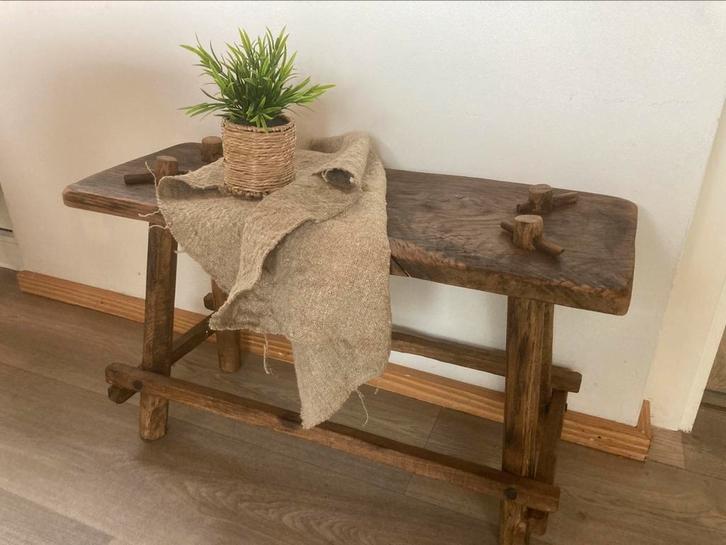 Nieuw gemaakt ‘oud’ tafeltje - eiken, Huis en Inrichting, Tafels | Sidetables, Zo goed als nieuw, 25 tot 50 cm, 50 tot 100 cm
