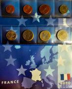 Euromunten uit 2002 uit circulatie van Frankrijk, Setje, Frankrijk, Overige waardes, Ophalen of Verzenden
