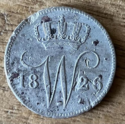 25 cent 1826 Utrecht Willem I (2), Postzegels en Munten, Munten | Nederland, Losse munt, 25 cent, Koning Willem I, Zilver, Ophalen