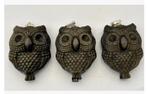 3 x goud-Obsidiaan uil hangers, 3,5 cm, prijs per stuk, Nieuw, Ophalen of Verzenden, X, X