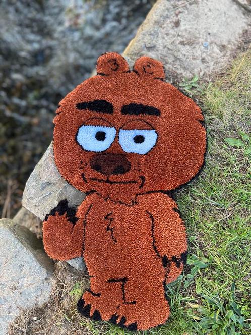 tapijt Malloy bear tufting rug handmade carpet, Huis en Inrichting, Stoffering | Vloerbedekking, Nieuw, Tapijt, Wit, Bruin, Zwart