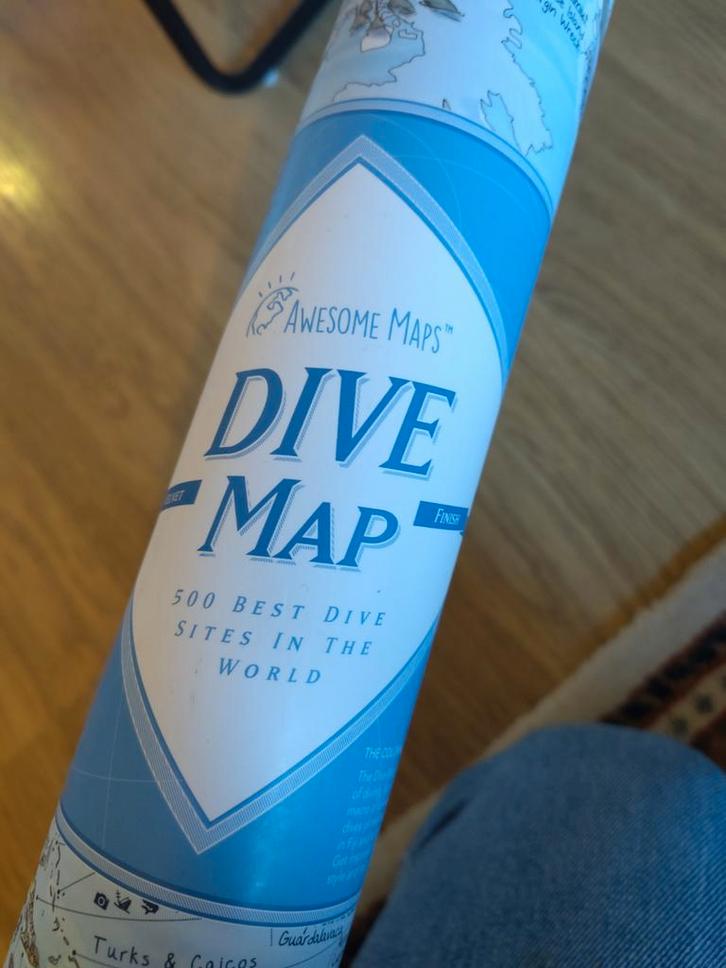 Wereldkaart Duikstekken, Verzamelen, Posters, Nieuw, Film en Tv, A4 of kleiner, Ophalen of Verzenden