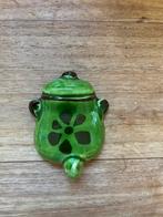 Groen Keramiek Haakje Potje met Deksel Handgemaakt Uniek Dec, Antiek en Kunst, Antiek | Keramiek en Aardewerk, Ophalen of Verzenden