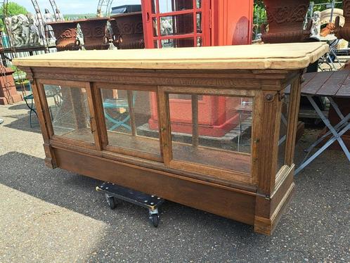 Echte antieke toonbank met of zonder bovenblad 207 x 56 x 90, Antiek en Kunst, Curiosa en Brocante, Ophalen