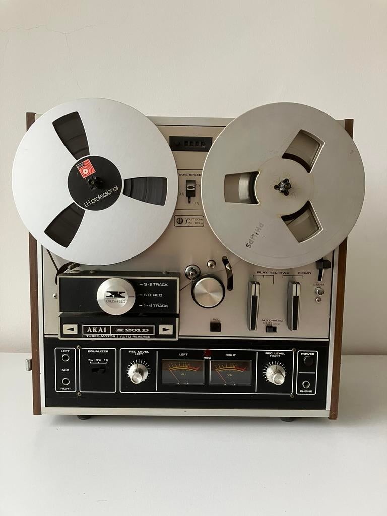 Akai X 201 D bandrecorder met 7 spoelen Basf LPR aluminium, Ophalen, Bandrecorder