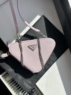 Prada Saffiano leather mini pouch, Ophalen of Verzenden, Nieuw, Roze