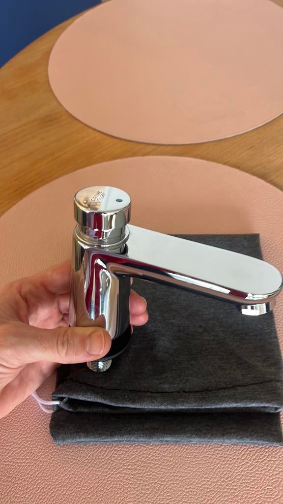 Wastafelkraan Grohe Euroeco Cosmopolitan T, zelfsluitend, Doe-het-zelf en Verbouw, Sanitair, Ophalen of Verzenden, Gebruikt, Kraan