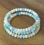 Unieke pastel armband van geslepen aquamarijn natuursteen, Overige materialen, Met edelsteen, Blauw, Nieuw