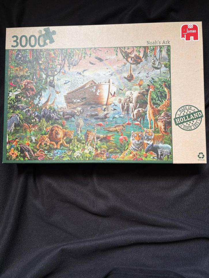 Jumbo Legpuzzel Noach's Ark 3000 stukjes, Hobby en Vrije tijd, Denksport en Puzzels, Zo goed als nieuw, Legpuzzel, Meer dan 1500 stukjes