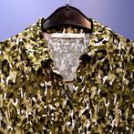 Aaiko in groen tinten 'gevlekte' overhemd jurk Aila S 40634, Aaiko, Aaiko, ., Ophalen of Verzenden