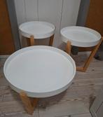 Set van 3 bijzettafel // massief grenen // kwaliteit, Huis en Inrichting, Tafels | Bijzettafels, Ophalen, Minder dan 45 cm, Minder dan 55 cm