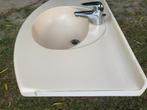 kunstof Wasbak incl warm/ koud kraan, Ophalen, Gebruikt, Chroom, Kraan