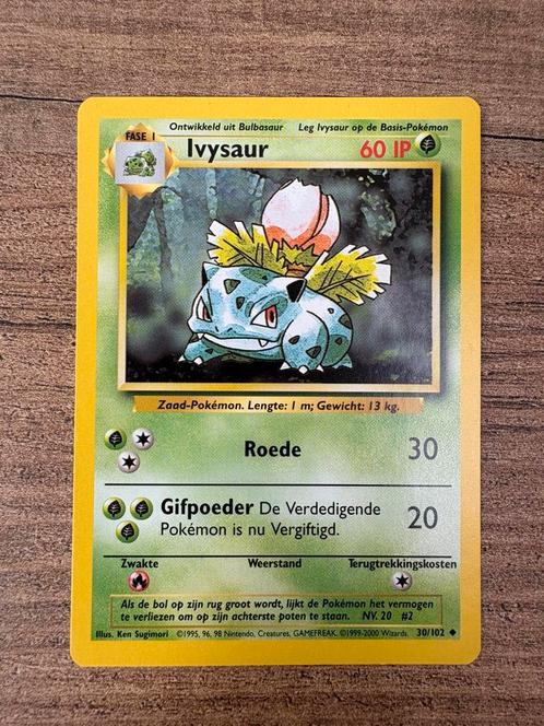 Ivysaur 30/102 Base Set NL (NM), Hobby en Vrije tijd, Verzamelkaartspellen | Pokémon, Zo goed als nieuw, Losse kaart, Ophalen of Verzenden