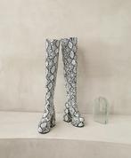 Witte slangen overknee laarzen dames vrouwen hoge laarsjes, Verzenden, Nieuw, Wit, Hoge laarzen