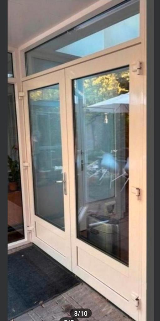 Geïsoleerd kunststof kozijn kunststof tuindeuren dubbel glas, Doe-het-zelf en Verbouw, Kozijnen en Schuifpuien, Zo goed als nieuw