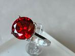 Zilveren ring Robijn, Sieraden, Tassen en Uiterlijk, Ringen, Verzenden, Met edelsteen, Dame, Zilver