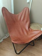 Leren Vlinderstoel - Stijlvol & Comfortabel, Huis en Inrichting, Fauteuils, Ophalen, Gebruikt, Vintage, 75 tot 100 cm