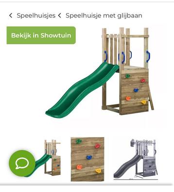 Speelhuisje met glijbaan beschikbaar voor biedingen