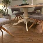 Ik zoek z,n brocante eettafel of dat iemand het zo kan maken, Huis en Inrichting, Tafels | Eettafels, Rond, Ophalen of Verzenden