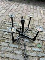 Smeedijzeren kandelaar hangend 35-35/30 cm. brutalisme., Ophalen, Overige materialen