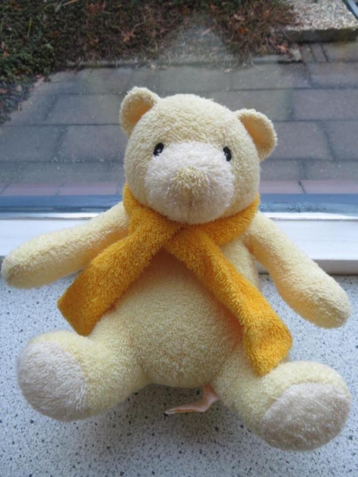 Beer merk Happy Horse uit 1998 licht geel badstof, Kinderen en Baby's, Speelgoed | Knuffels en Pluche, Zo goed als nieuw, Beer