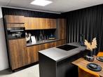 Eilandkeuken Houtlook/ Antraciet  € 4995 ,= !!, Huis en Inrichting, Keuken | Complete keukens, Ophalen, Overige kleuren, Overige typen