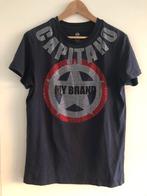 STUNT: ZGAN My Brand Shirt Bling Steentjes Mt L Blauw, Maat 52/54 (L), Blauw, Ophalen of Verzenden, Gedragen