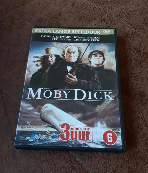 DVD-Moby Dick-mini serie 3 uur-Patrick Stewart/Gregory Peck, Cd's en Dvd's, Dvd's | Klassiekers, Zo goed als nieuw, Actie en Avontuur