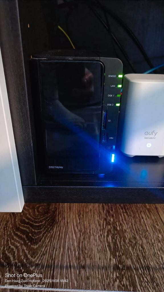 Synology DS214play NAS + 4GB Harddisk, Computers en Software, NAS, Ophalen of Verzenden
