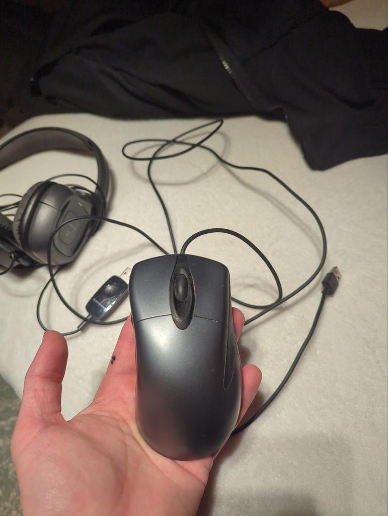 Microsoft IntelliMouse & Plantronics Audio 655 DSP Headset, Ophalen of Verzenden