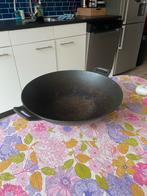 Gietijzeren wokpan - 33 cm, Huis en Inrichting, Keuken | Potten en Pannen, Ophalen, Gebruikt