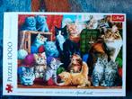 Mooie Treffl puzzel. Katten ontmoeting, 1000 stukjes., Ophalen of Verzenden, 500 t/m 1500 stukjes, Zo goed als nieuw, Legpuzzel