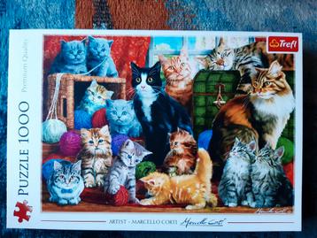 Mooie Treffl puzzel. Katten ontmoeting, 1000 stukjes.
 beschikbaar voor biedingen