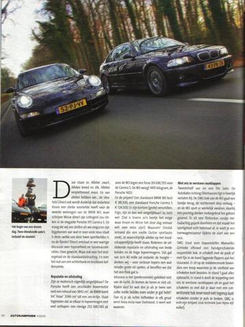 Autokampioen rij impressie Porsche 911 Carrera en BMW M3 beschikbaar voor biedingen