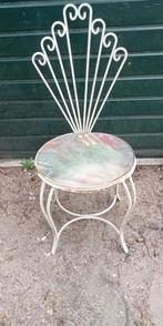 ANTIEK BROCANT STOEL METAAL KAPTAFELSTOEL, Ophalen, Gebruikt, Overige kleuren, Metaal