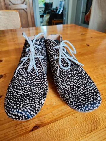 Maruti Gimlet zwart-witte ponyhair veterschoen, mt 36  beschikbaar voor biedingen