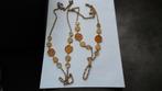 Sarah Coventry  2 kettingen.  Costume jewelry., Sieraden, Tassen en Uiterlijk, Ophalen of Verzenden, Zo goed als nieuw, Goud, Overige materialen
