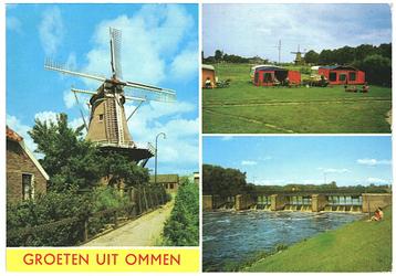 909819 Ommen Ov 1978 Molen stuw caravan tent Gelopen mt post beschikbaar voor biedingen