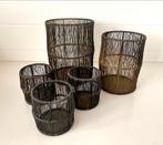 Set van 5 metalen kandelaars/windlichten Still, Huis en Inrichting, Woonaccessoires | Kandelaars en Kaarsen, Gebruikt, Bruin, Ophalen of Verzenden