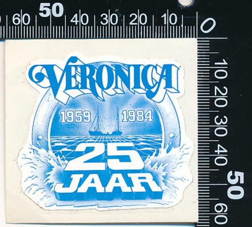 Sticker: Veronica - 25 Jaar, Verzamelen, Stickers, Zo goed als nieuw, Film, Tv of Omroep, Ophalen of Verzenden