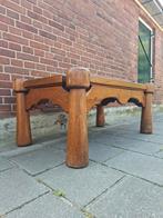 Vintage Frans (?) eiken salontafel met conische poten, Ophalen