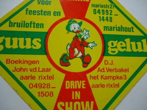 sticker oud Guus Geluk donald duck strip Aarle rixtel disco, Verzamelen, Stickers, Zo goed als nieuw, Bedrijf of Vereniging, Verzenden