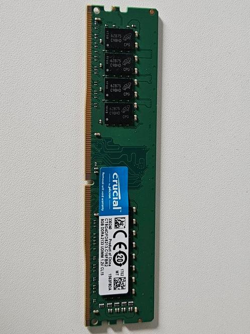 Crucial 8GB DDR4-2133 Desktop geheugen, Computers en Software, RAM geheugen, Gebruikt, Desktop, 8 GB, DDR4, Verzenden