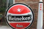 Lichtreclame Heineken Bier dia. 78cm DZ, Verzamelen, Biermerken, Ophalen of Verzenden, Zo goed als nieuw, Reclamebord, Plaat of Schild
